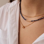 Naszyjnik srebrny pozłacany z kółeczkami Lumi Cosi